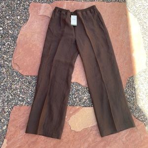 Vintage brown linen casual pants